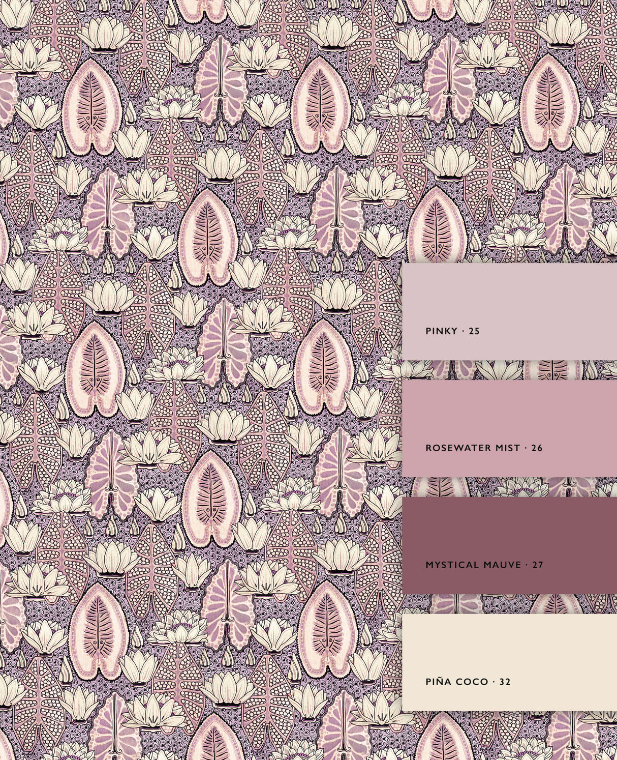 Peony Green Behang Sample