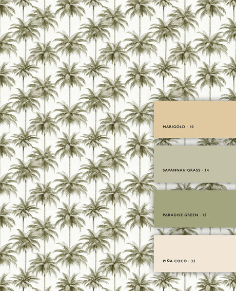 Miami Green Wallpaper Sample