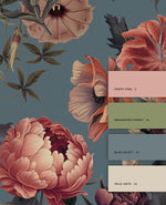 Peony Blue Wallpaper