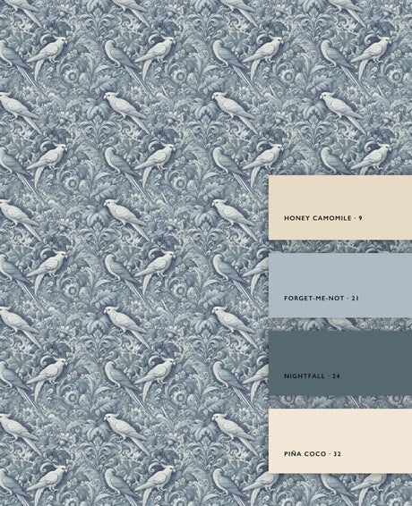 Plume Royale Blue Wallpaper