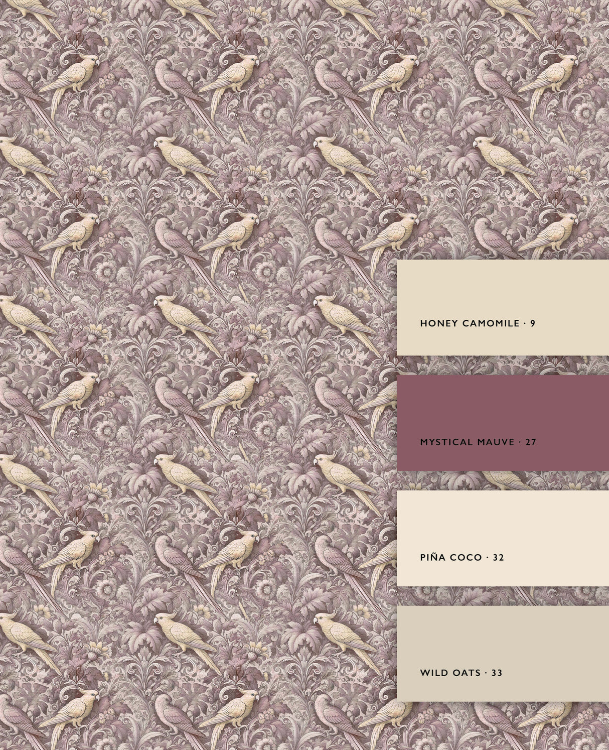 Peony Green Behang Sample