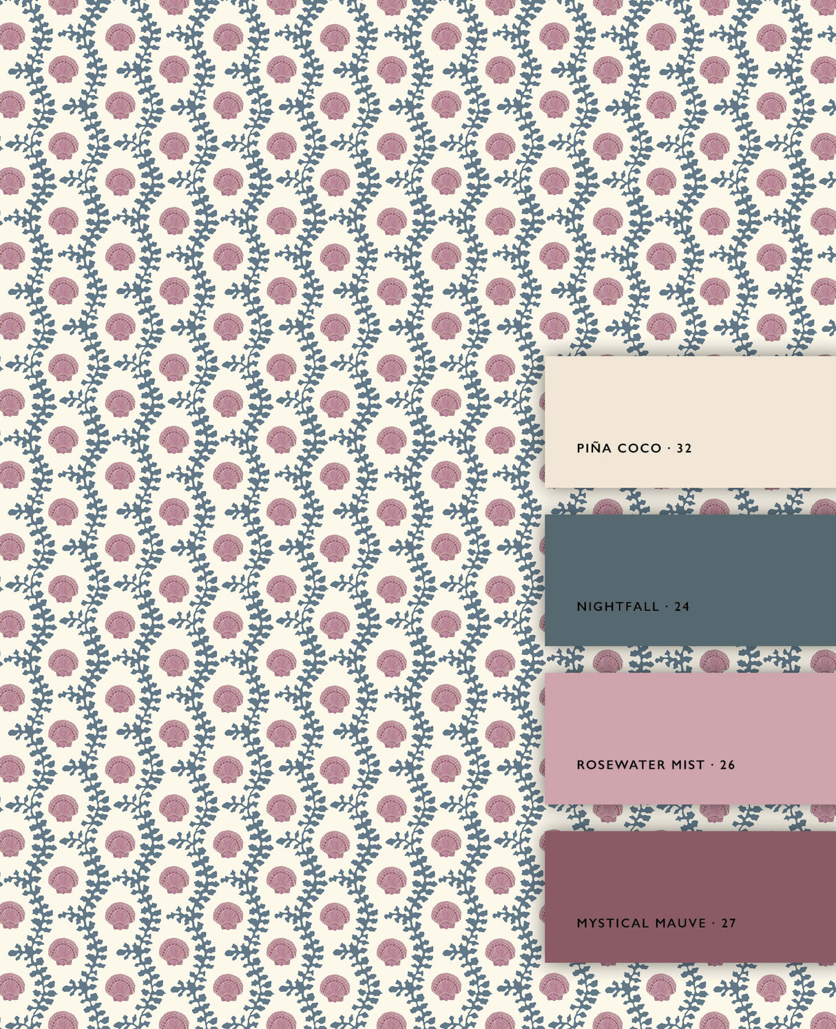 Peony Green Behang Sample