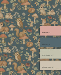 Tiny Forest Blue Wallpaper