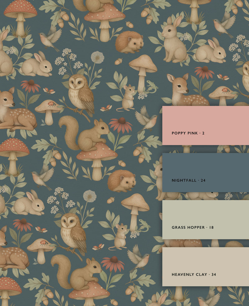 Tiny Forest Blue Wallpaper