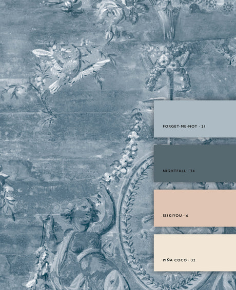 Versailles Blue Wallpaper