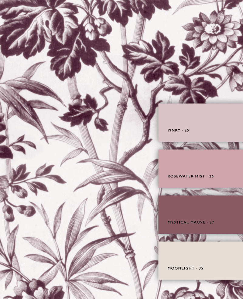 Vintage Bamboo Purple Wallpaper