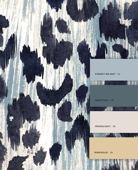 Wildkatze Blau Hintergrund