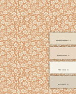 Flower Shower Dusty Orange Wallpaper