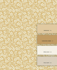 Flower Shower Yellow Wallpaper