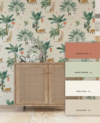 Lovely Bubbly Jungle Vanilla Behang