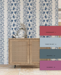 Eclectic Bamboo Blue Behang