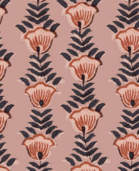 Block Flower Pink Behang