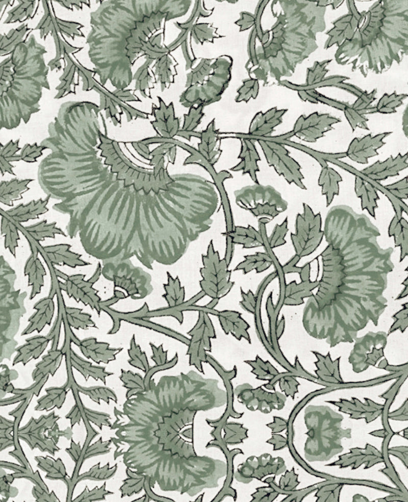 Bombay Flower Green Fabric