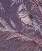 Vintage Feathers Purple Wallpaper