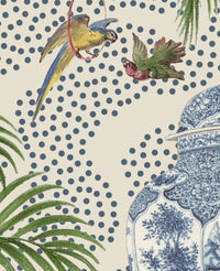 Orangery Blue Wallpaper