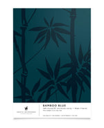 Creative Lab Amsterdam badkamer behang Bamboo Blue bathroom wallpaper sample