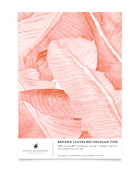 Creative Lab Amsterdam badkamer behang Banana Leaves Watercolor Pink bathroom wallpaper sample