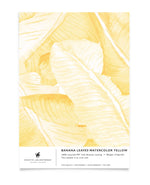 Creative Lab Amsterdam badkamer behang Banana Leaves Watercolour bathroom Wallpaper Yellow sample