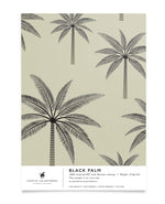 Creative Lab Amsterdam badkamer behang Black Palm bathroom Wallpaper sample