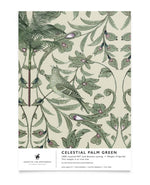 Creative Lab Amsterdam badkamer behang Celestial Palm Green bathroom wallpaper sample
