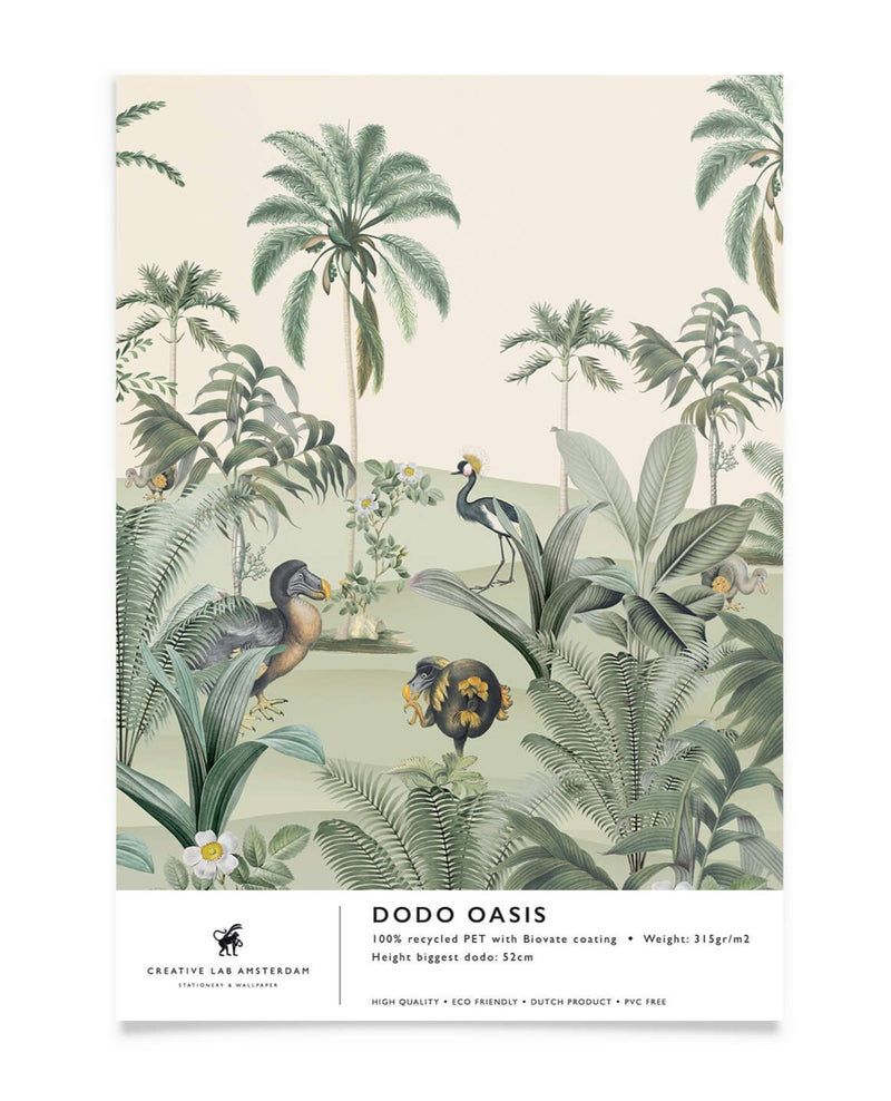 Creative Lab Amsterdam badkamer behang Dodo Oasis bathroom Wallpaper sample