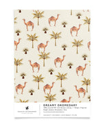 Creative Lab Amsterdam badkamer behang Dreamy dromedary bathroom wallpaper sample