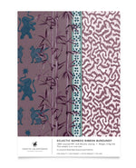 Creative Lab Amsterdam badkamer behang Eclectic Bamboo Ribbon Burgundy bathroom wallpaper sample