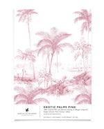 Creative Lab Amsterdam badkamer behang Exotic palms Pink bathroom Wallpaper
