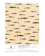 Creative Lab Amsterdam badkamer behang Follow My Fin bathroom Wallpaper sample
