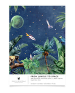 Creative Lab Amsterdam bathroom wallpaper From Jungle to Space badkamer behang sample