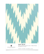 Creative Lab Amsterdam badkamer behang Ikat Blue bathroom Wallpaper sample