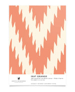 Creative Lab Amsterdam badkamer behang Ikat Orange bathroom Wallpaper sample