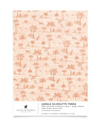 Creative Lab Amsterdam badkamer behang Jungle Silhouette Pink Bathroom Wallpaper Sample
