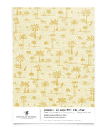 Creative Lab Amsterdam badkamer behang Jungle Silhouette Yellow bathroom wallpaper sample