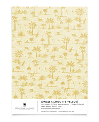 Creative Lab Amsterdam badkamer behang Jungle Silhouette Yellow bathroom wallpaper sample