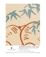 Creative Lab Amsterdam badkamer behang Lantern Festival Light Blue bathroom Wallpaper sample