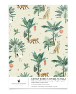 Creative Lab Amsterdam badkamer behang Lovely Bubbly Jungle Vanilla bathroom wallpaper sample