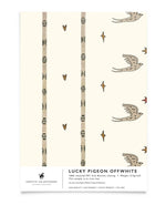 Creative Lab Amsterdam badkamer behang Lucky Pigeon Offwhite bathroom wallpaper sample