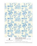 Creative Lab Amsterdam badkamer behang Maui Beach Blue bathroom Wallpaper sample