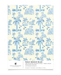 Creative Lab Amsterdam badkamer behang Maui Beach Blue bathroom Wallpaper sample