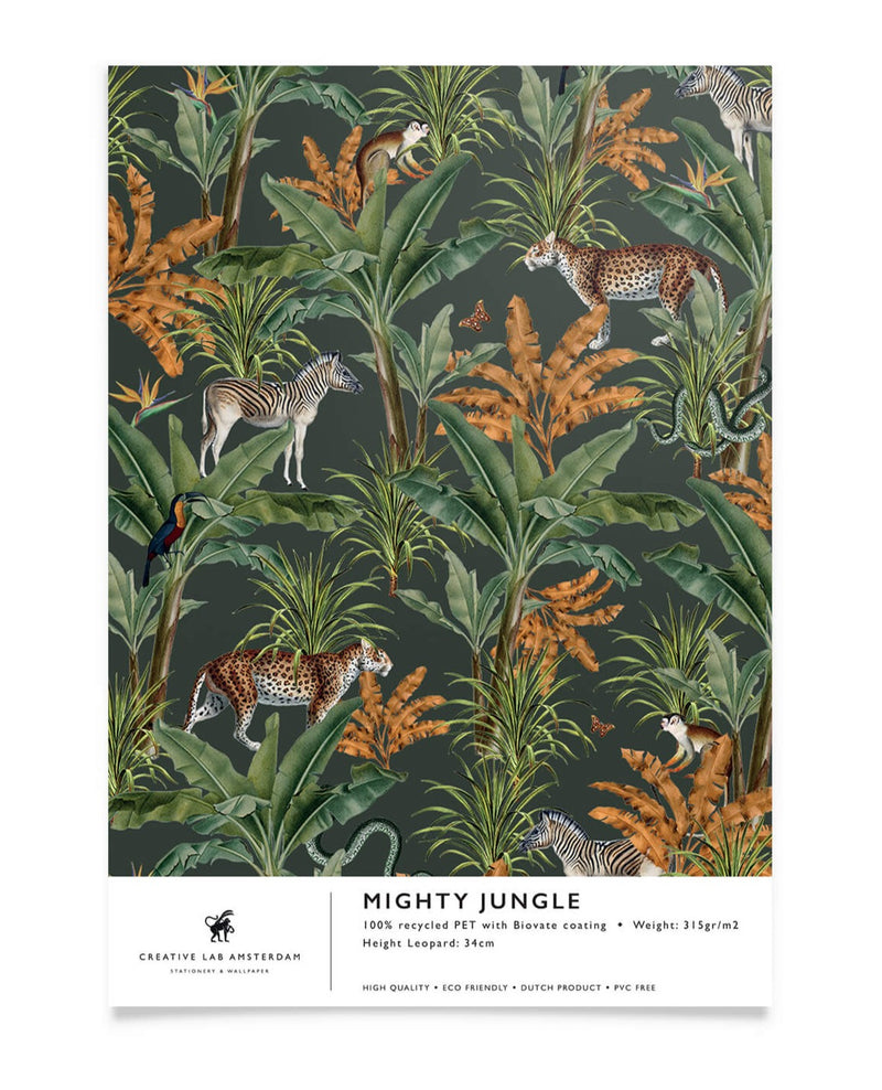 Creative Lab Amsterdam badkamer behang Oh La Lot Mighty Jungle bathroom Wallpaper sample