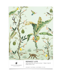 Creative Lab Amsterdam badkamer behang Monkey Life bathroom Wallpaper sample