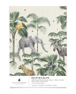 Creative Lab Amsterdam badkamer behang Palm Wildlife bathroom wallpaper sample