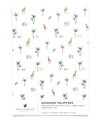Creative Lab Amsterdam badkamer behang Savannah Palmtree bathroom wallpaper sample