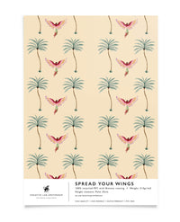 Creative Lab Amsterdam badkamer behang Spread Your Wings bathroom Wallpaper Sample