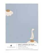 Creative Lab Amsterdam badkamer behang Sweet Camomile Sky Blue bathroom wallpaper sample