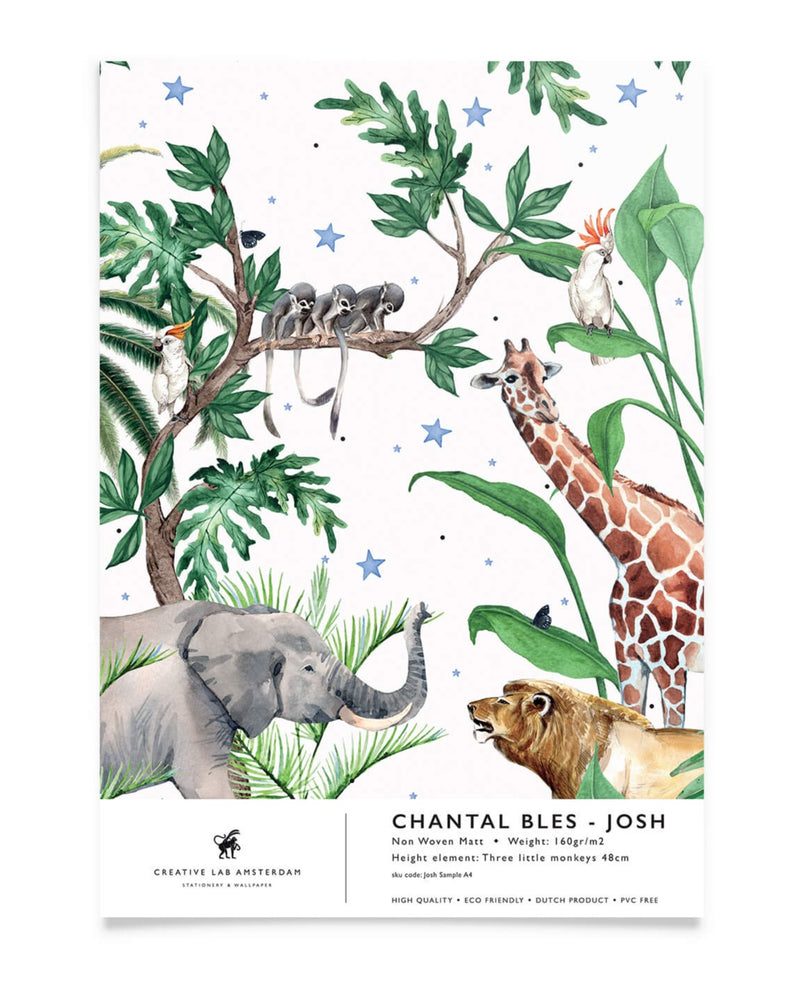 Creative Lab Amsterdam badkamer behang Chantal Bles - Josh bathroom wallpaper sample