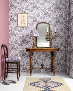 Vintage Bamboo Purple Wallpaper