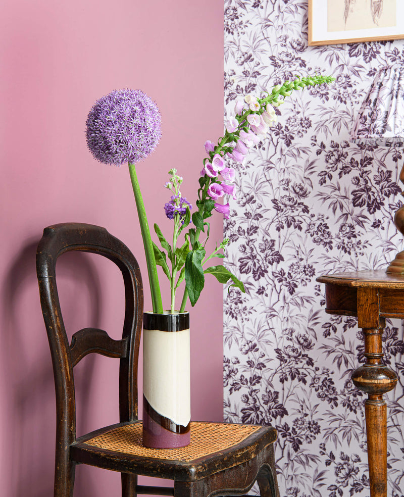 Vintage Bamboo Purple Wallpaper