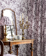 Vintage Bamboo Purple Wallpaper